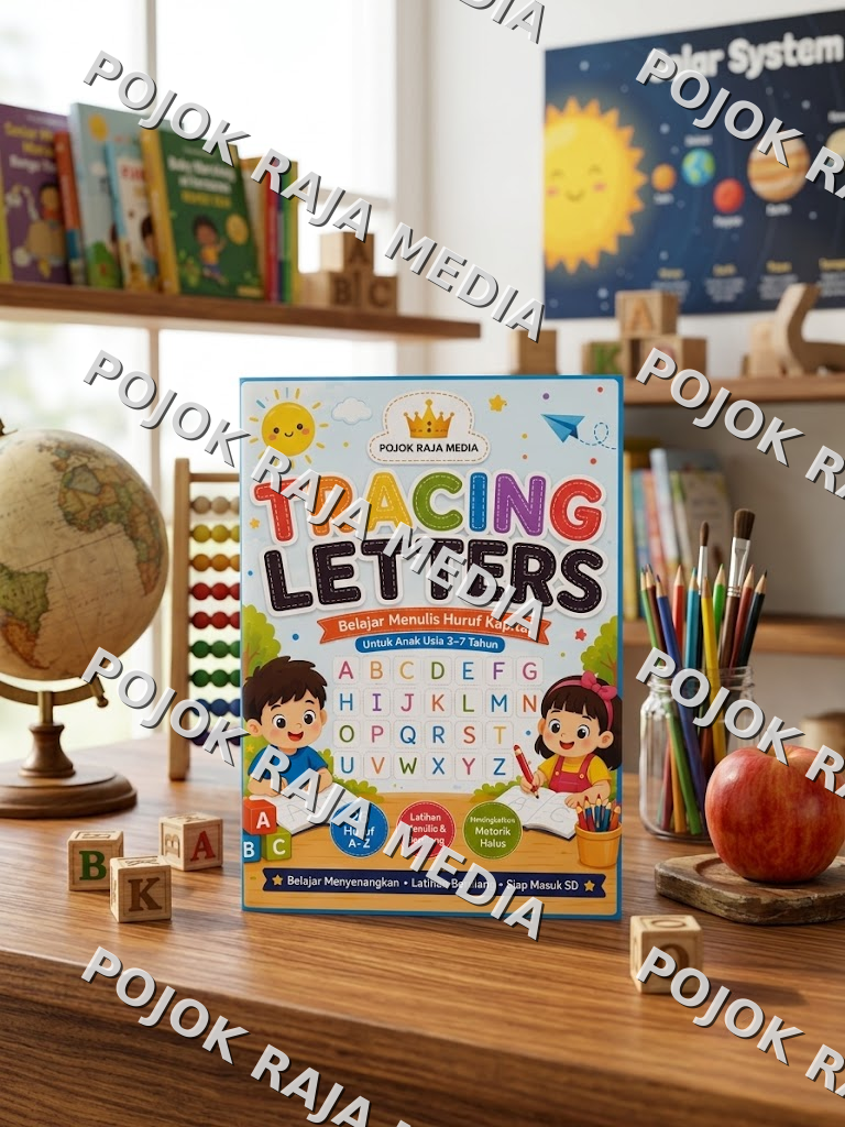 Buku Tracing Letters Belajar Menulis Huruf Kapital / Buku Aktivitas Anak Paud TK