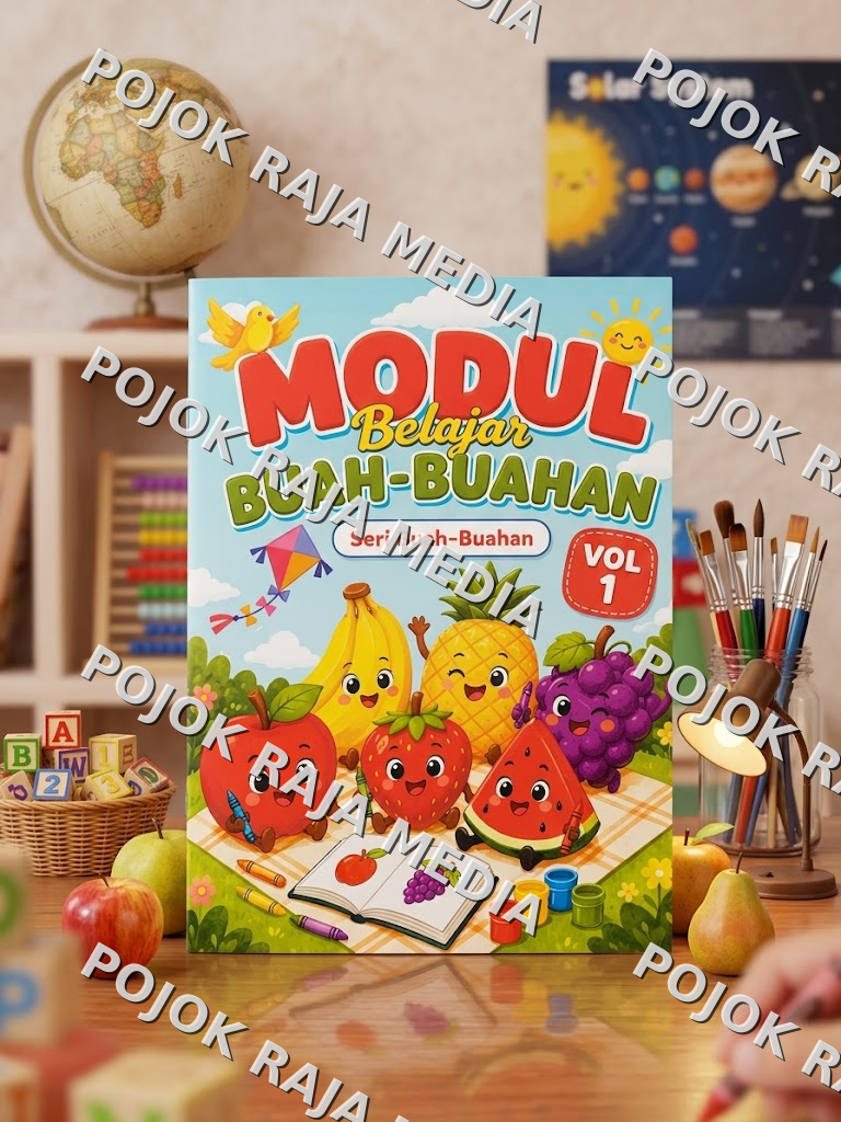 Modul Belajar Anak Seri Buah-Buahan Vol 1 / Buku Edukasi Anak Paud TK
