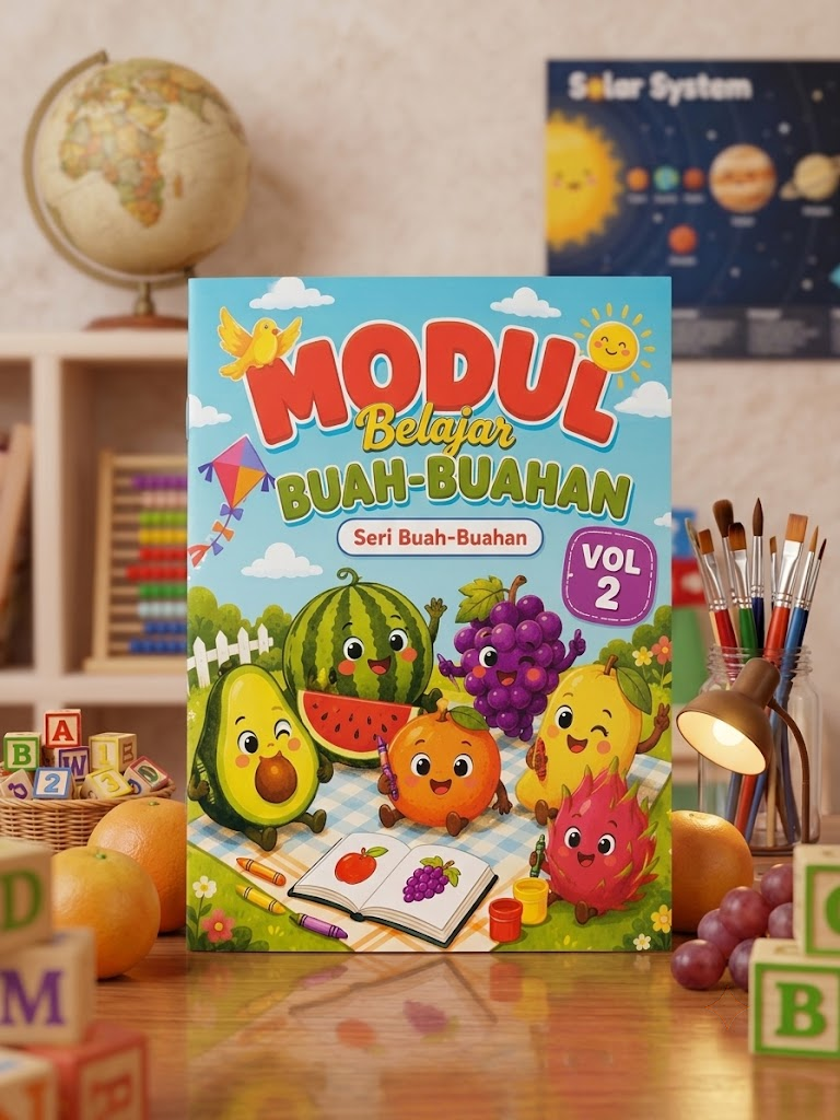 Modul Belajar Anak Seri Buah-Buahan Vol 2 / Buku Edukasi Anak Paud TK