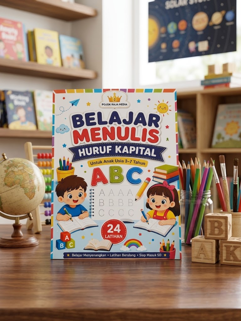 Buku Belajar Menulis Huruf Kapital / Buku Aktivitas Anak Paud TK