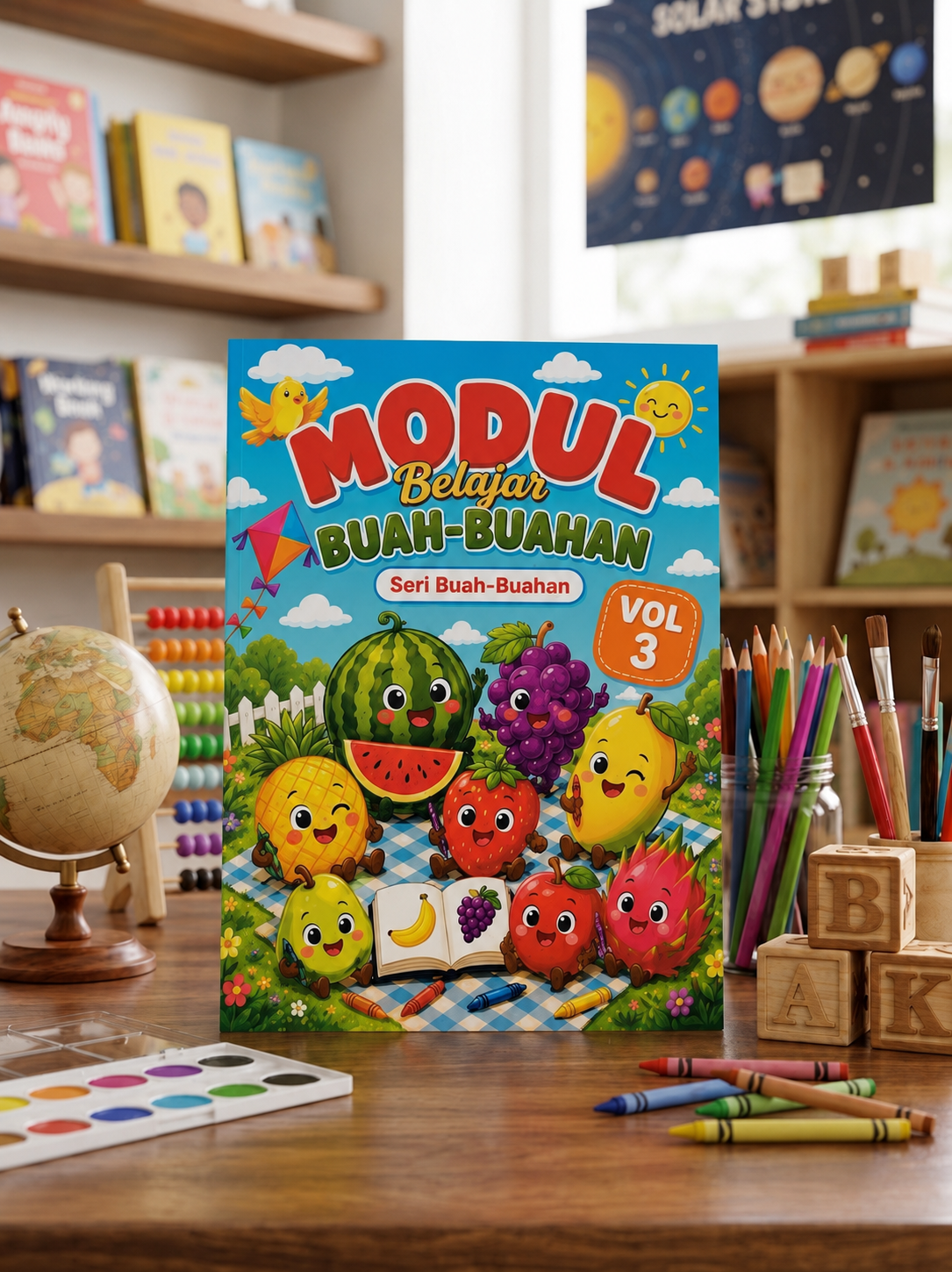 Modul Belajar Anak Seri Buah-Buahan Vol 3 / Buku Edukasi Anak Paud TK